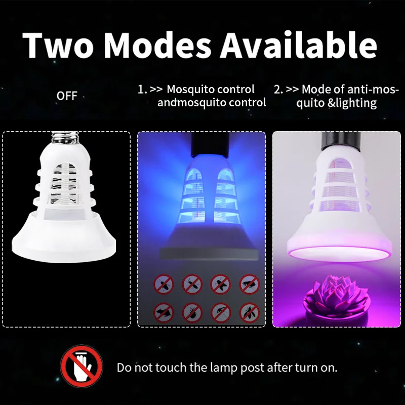 Москитная лампа для дома на открытом воздухе электрическая ударная Светодиодная