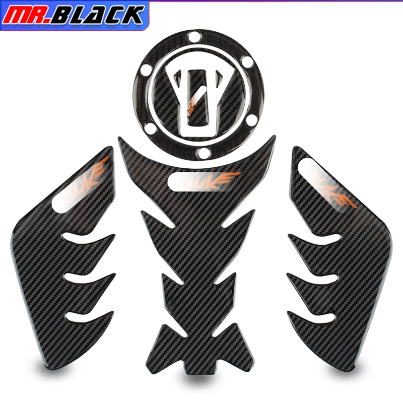 3d наклейка на крышку мотоциклетного бака из углеродного волокна с газом