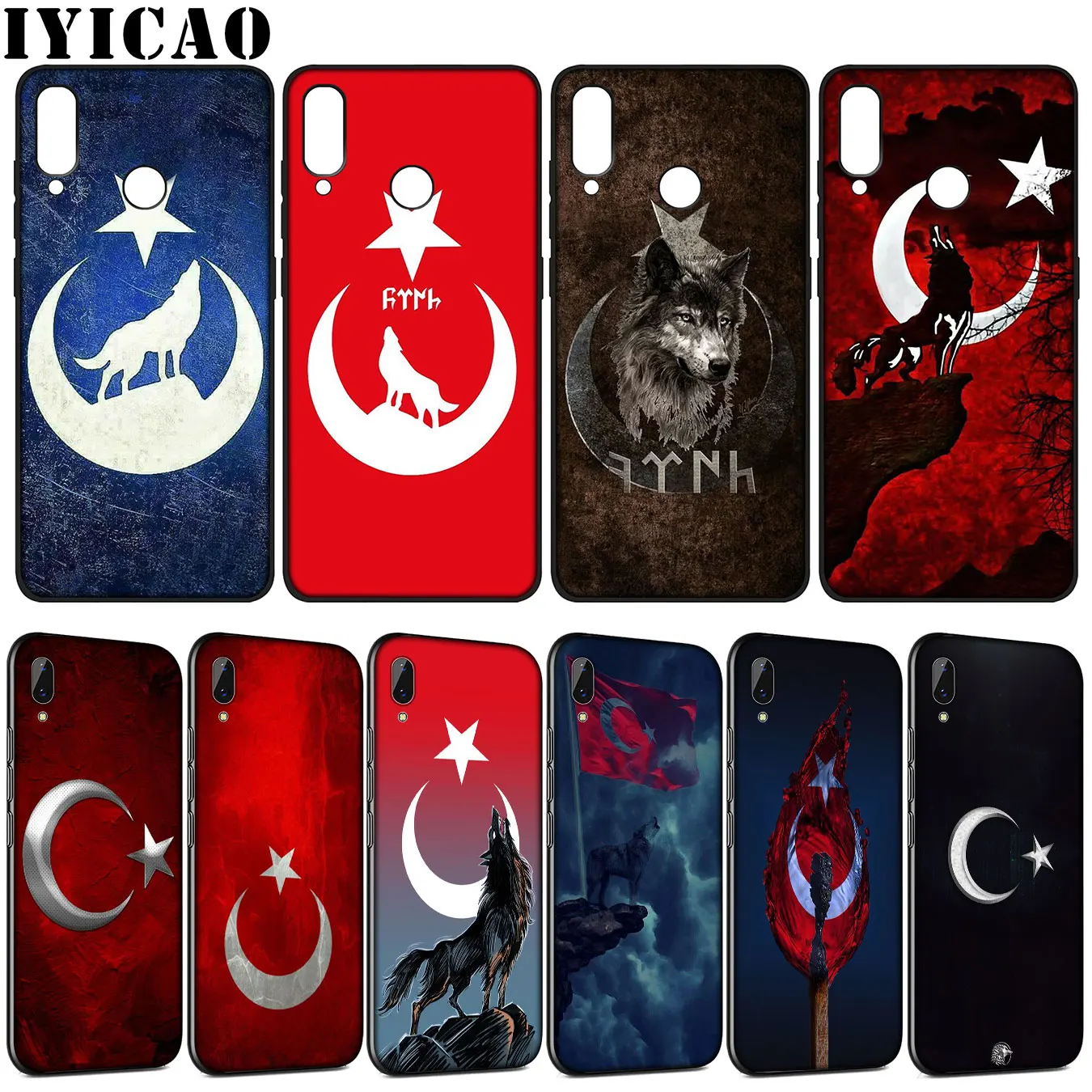 Мягкий силиконовый чехол IYICAO с изображением турецкого волка для Huawei Y9 Y7 Y6 Prime 2019