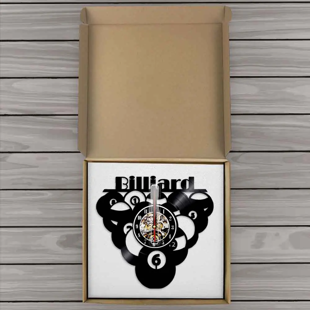 Виниловые часы для бассейна спортивные винтажные домашние украшения бильярд