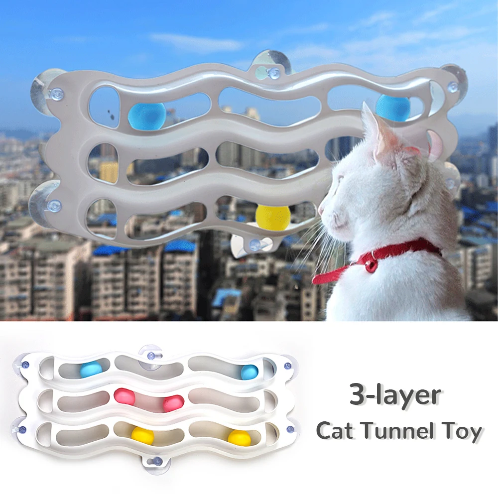 Игрушка головоломка для домашних кошек пластиковые трековые шарики игрушки