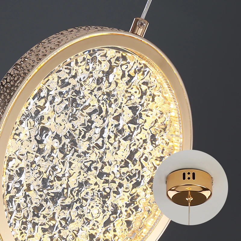 Современная круглая зеркальная маленькая люстра FKL креативная прикроватная