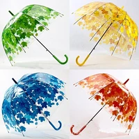 brand flower umbrella for women transparent umbrella girl parasol sun portable strongly rain female sun uv clear kids umbrellas