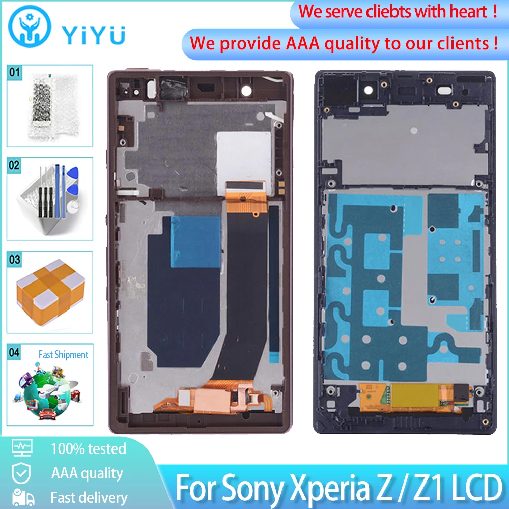 ЖК дисплей для SONY Xperia Z Z1 сенсорный экран с дигитайзером в сборе Замена L36h L39H