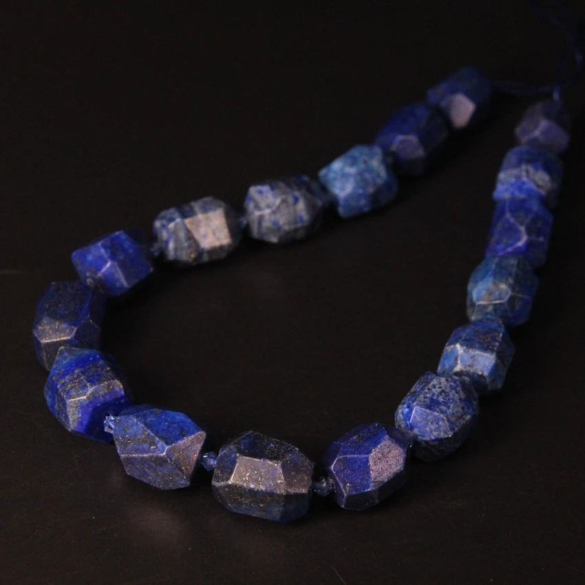 Ограненные подвески в форме лазурита 15 5 дюйма/нить натуральный синий браслет из