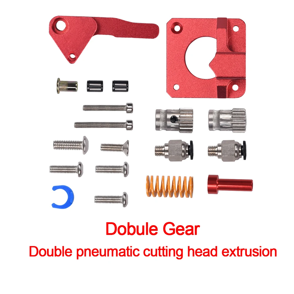cr10s pro dual gear mk8 extruder kit aluminum dobule pulley 1 75mm filament 3d printer parts for cr10s pro ender35 3d printer free global shipping