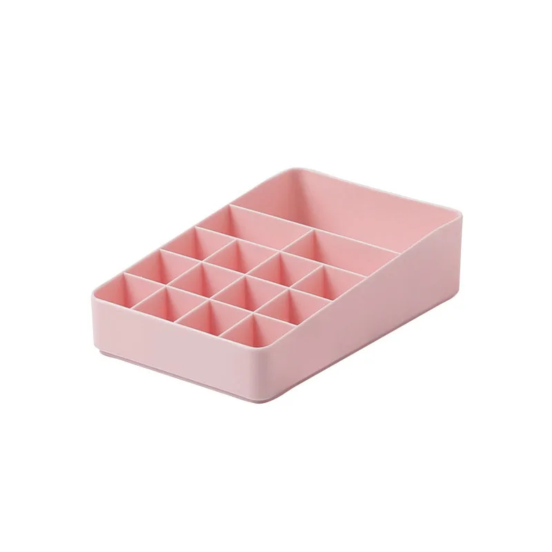 a pink YiCleaner, пластиковая косметичка, органайзер для хранения косметики, настольный чехол для хранения губной помады, лака для ногтей, держатель для кистей, коробки для ванной комнаты - Цвет: a pink