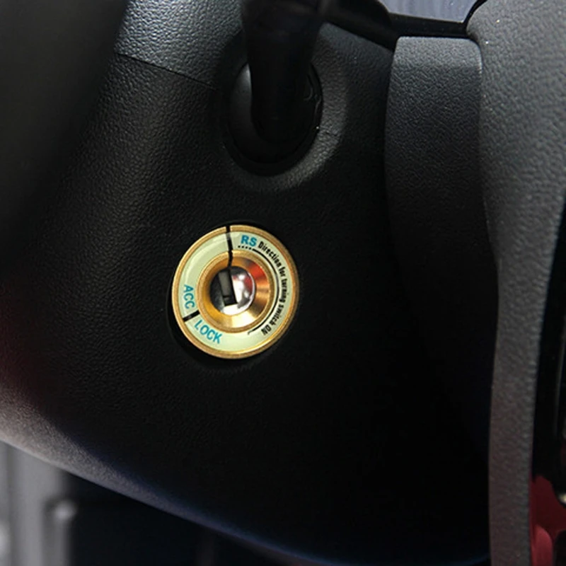 Автомобильная светящаяся наклейка на зажигание кольцевой переключатель для