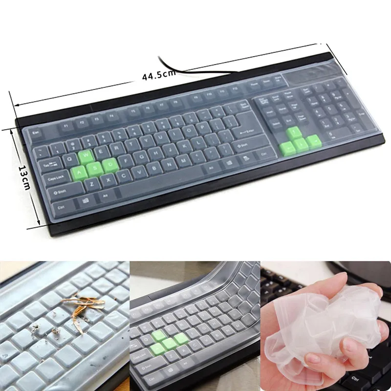 

New 1PC Universal Silicone Desktop Computer Keyboard Cover Skin Protector Film Cover