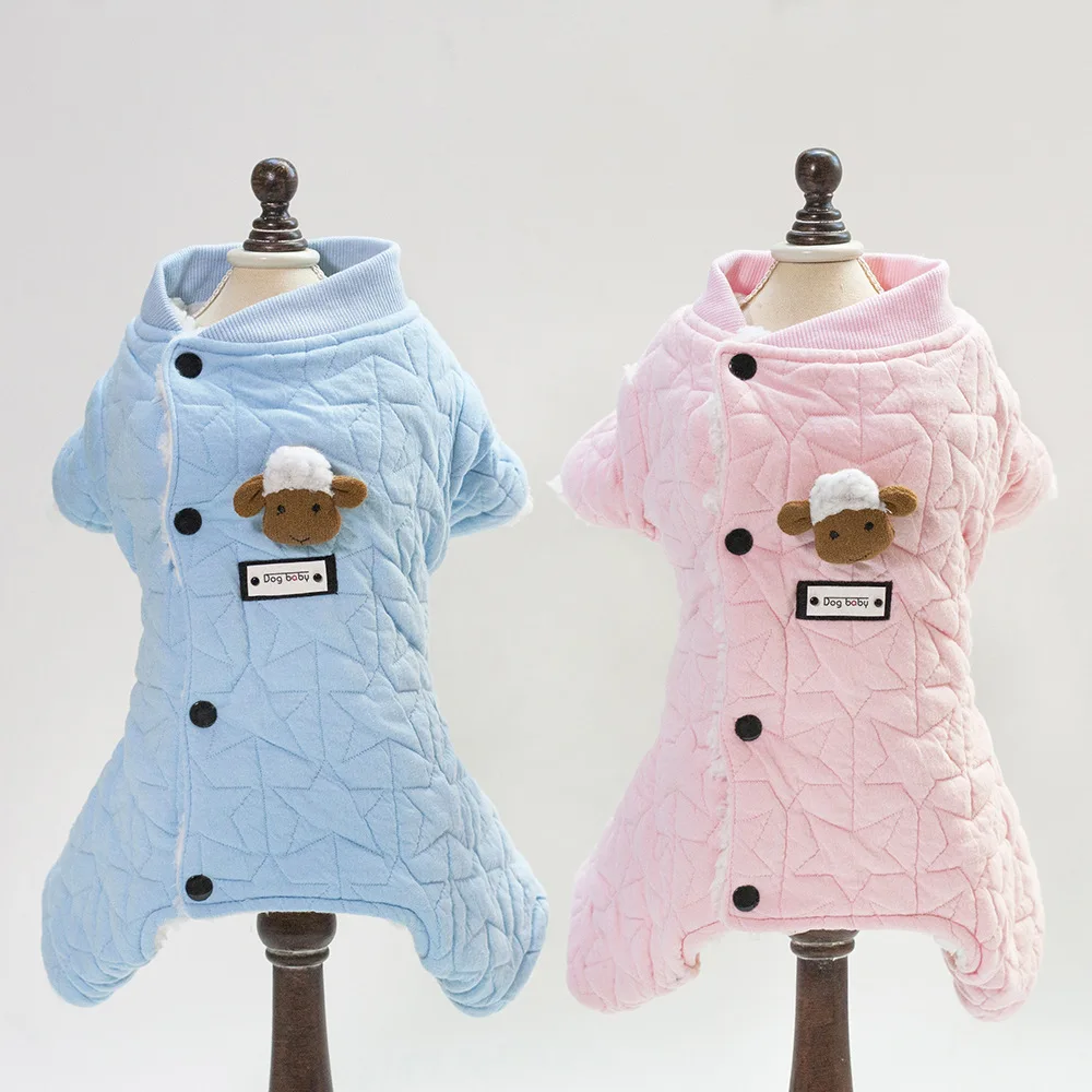 

Autumn and Winter Dog Clothes Pet Four-Legged Cotton-Padded Clothes Single-Breasted Warm Clothes Puppy Clothes Cat Winter Clothe