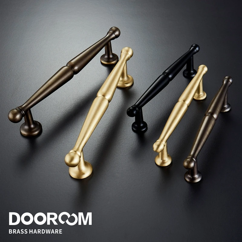 Ручка для кухонного шкафа латунная ручка черного бронзового золотого цвета