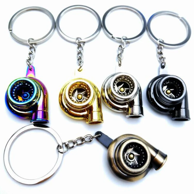 

Key ring car modification turbocharger keychain pendant blade can move Creative Gifts car Accessories