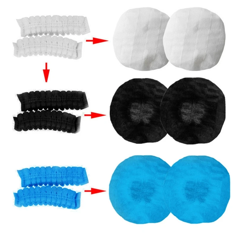 

Apply to 00-130mm Ear Pad Disposable Headphone Cover Non Woven Hygienic Dustproof Sweatproof Stretchable Internet cafes Headset