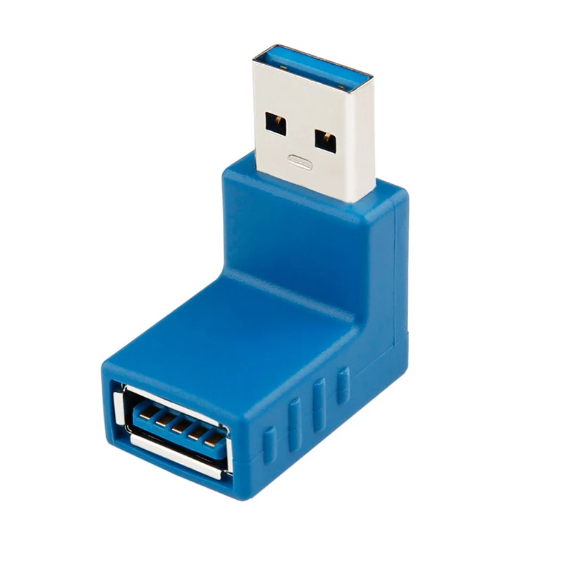 

90 Degree USB 2.0 USB 3.0 Male to Female Adapter L Shaped Left Right USB3.0 M/F Data Transfer Converter Wire Extender Connector