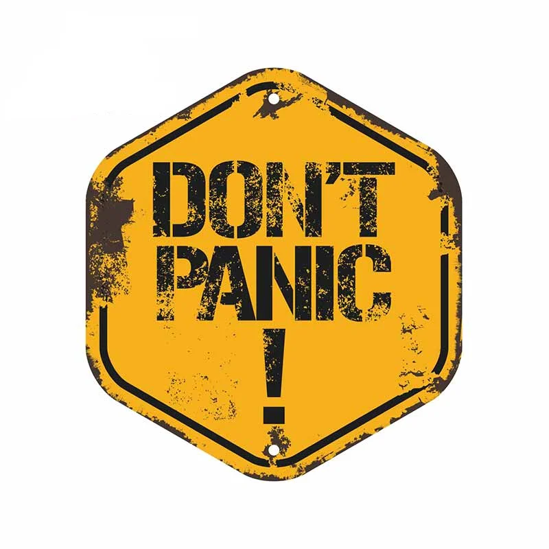 

13cm for Warranty Information Dont Panic Car PVC Stickers Anime Waterproof Occlusion Scratch Vinyl Decal for VAN