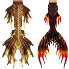 Купальный костюм русалки с моноластом, плавательный костюм для косплея для взрослых, женщин, детей, девочек, пляжный артефакт