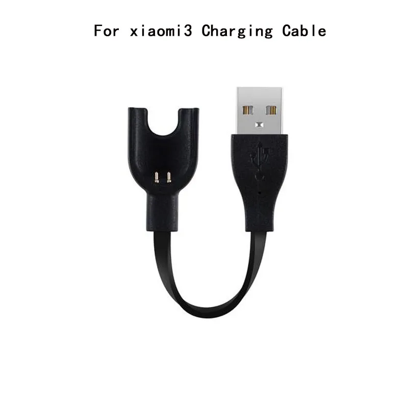 mi3 Charging Cable Силиконовый стальной ремешок для Xiao mi 3 4, умный браслет из нержавеющей стали, сменный ремешок для mi band 3 4, Xiao mi, умный Браслет - Цвет: mi3 Charging Cable