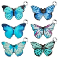20pcs 15x20mm butterfly charms wholesale fashion enamel alloy insect pendant for bracelet necklace diy jewelry making supplies
