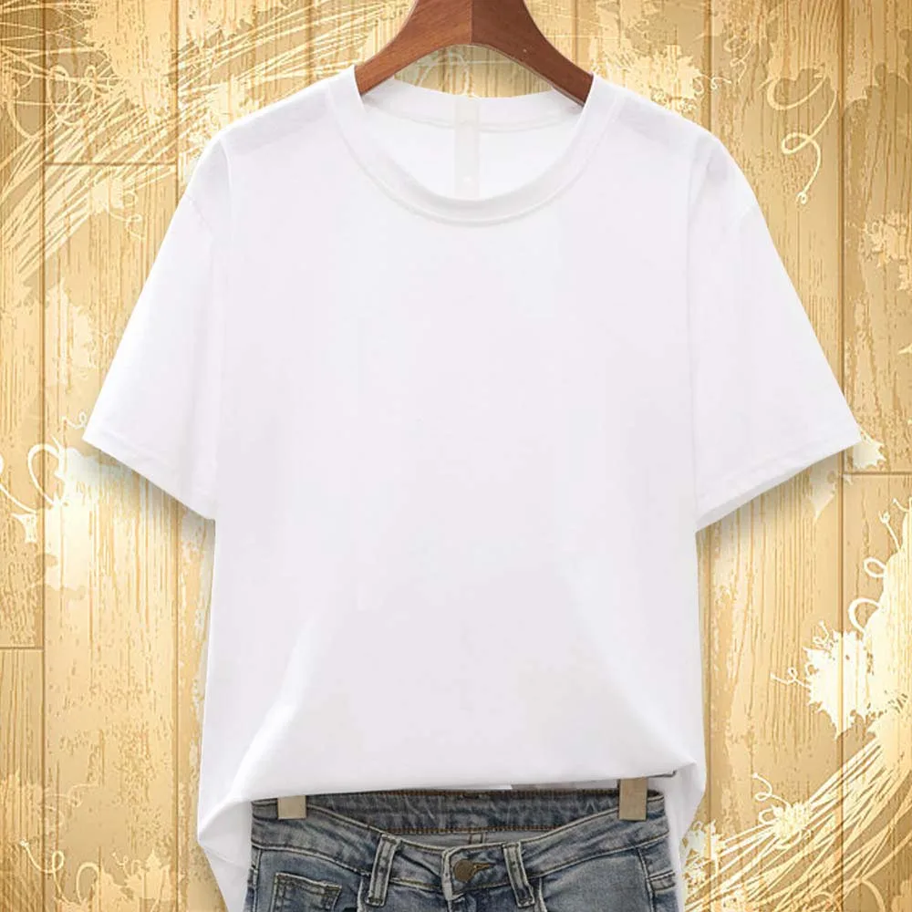Женская хлопковая Футболка оверсайз белая однотонная футболка с коротким