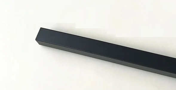 Black 25mm x 25mm 304 труба из нержавеющей стали 10X30 мм квадратная труба 25 мм круглая труба для душевой комнаты стеклянная фиксированная штанга для стеклянного зажима зажим соединитель - Цвет: Black 25mm x 25mm