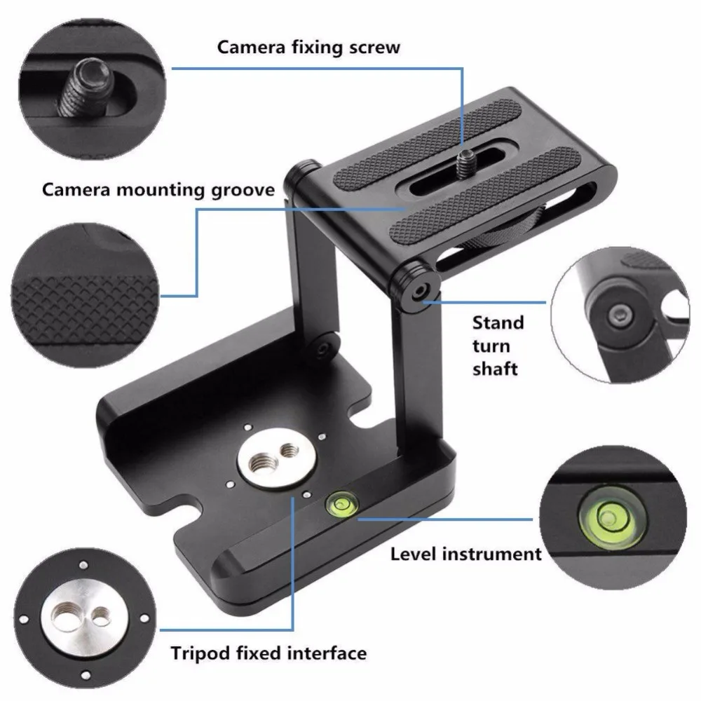 Z Type Professional Camera Flex Tripod Pan &amp Tilt Aluminum Folding BRACKET Head Solution Photography Studio | Электроника