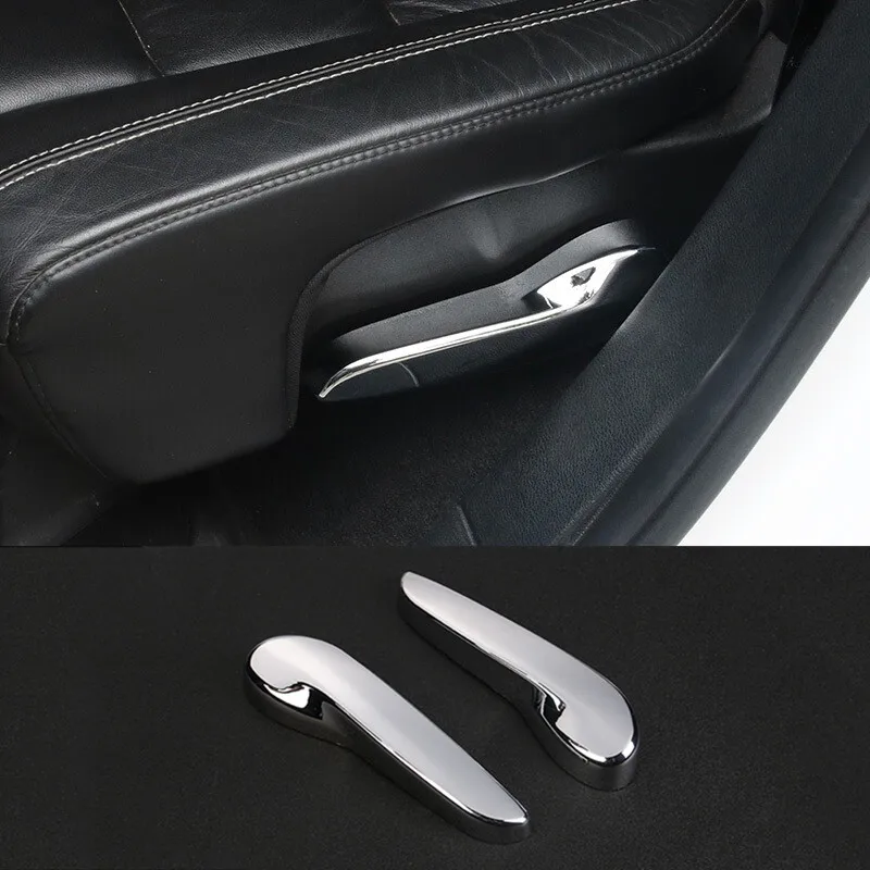 

2014 2015 2016 2017 For Jeep Grand Cherokee Car Seat wrench Cover Trims Car ABS Chrome interior Styling Accessories Sticker 2pcs