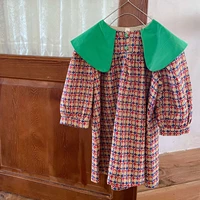 2021 new autumn baby girls plaid princess dresses toddlers kids clothes korean style children loose dress