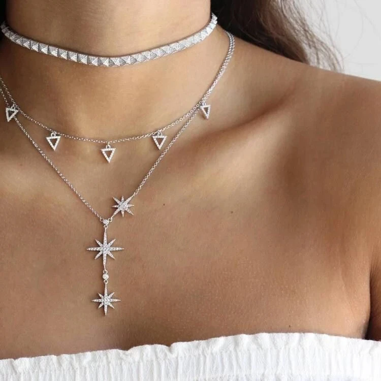 Женское Ожерелье-чокер с фианитами элегантное ожерелье прозрачным кубическим