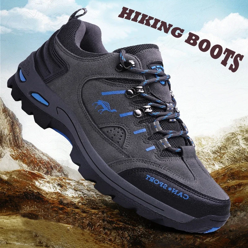 New Men Hiking Shoes Comfortable Climbing Shoes Outdoor Non-Slip Mountain Shoes for Walking Trekking Camping Trail Running Shoes