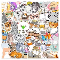103050pcs cute cats animal graffiti stickers cartoon decals laptop diary scrapbook phone luggage guitar kawaii sticker kid toy