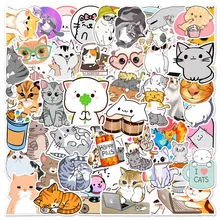10/30/50pcs Cute Cats Animal Graffiti Stickers Cartoon Decals Laptop Diary Scrapbook Phone Luggage Guitar Kawaii Sticker Kid Toy
