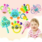 Колокольчик со встряхивающимися руками, детские игрушки-колокольчики для раннего развития, музыкальные мобильные игрушки для детей 0-12 месяцев
