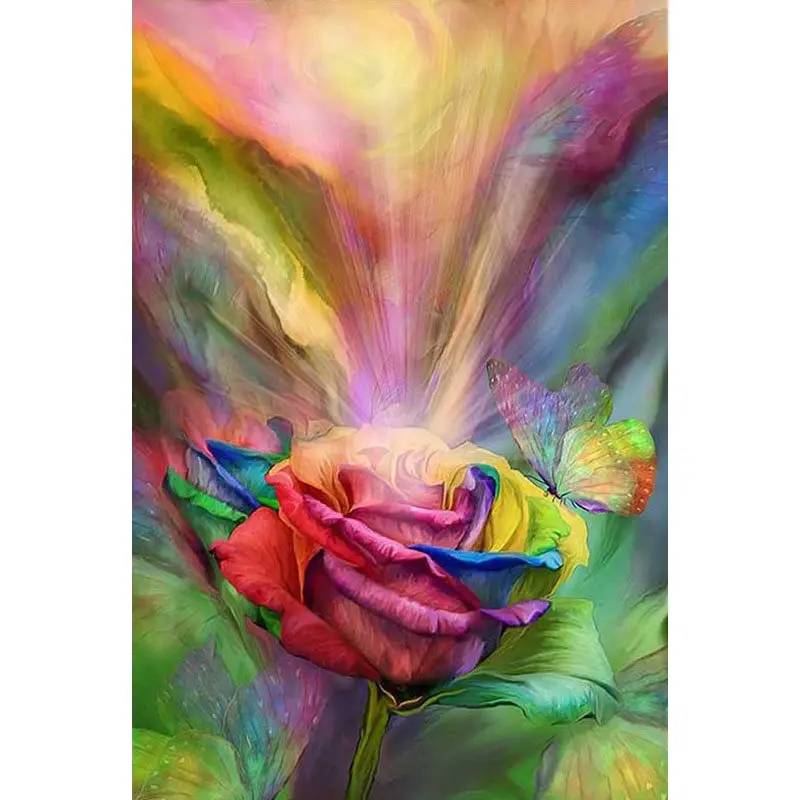 Flower 9 LaoJieYuan кристальная вышивка крестиком красочный цветок украшение дома подарок Круглый 3D diy галька круглая алмазная живопись - Цвет: Flower 9