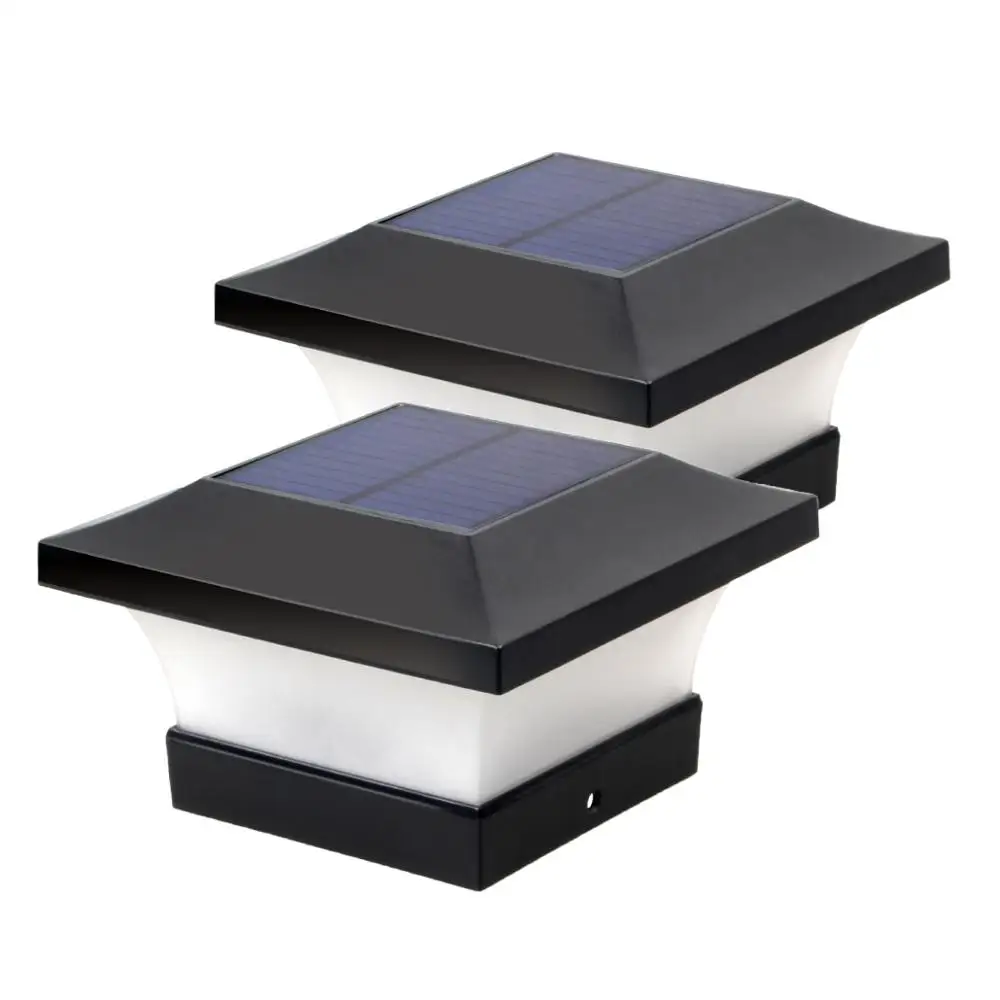 2PACKS T-SUNRISE светильник на солнечной батарее, светильник для забора IP65, уличная Солнечная лампа для украшения сада, забор для ворот, настенный светильник для двора, дача, Солнечная лампа - Испускаемый цвет: 2PACKS
