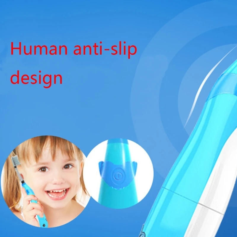 

Kids Sonic Toothbrush Electric Brush Waterproof Musical Dolphin Shape LED Light 2 Minutes Remind Dental Care for 3