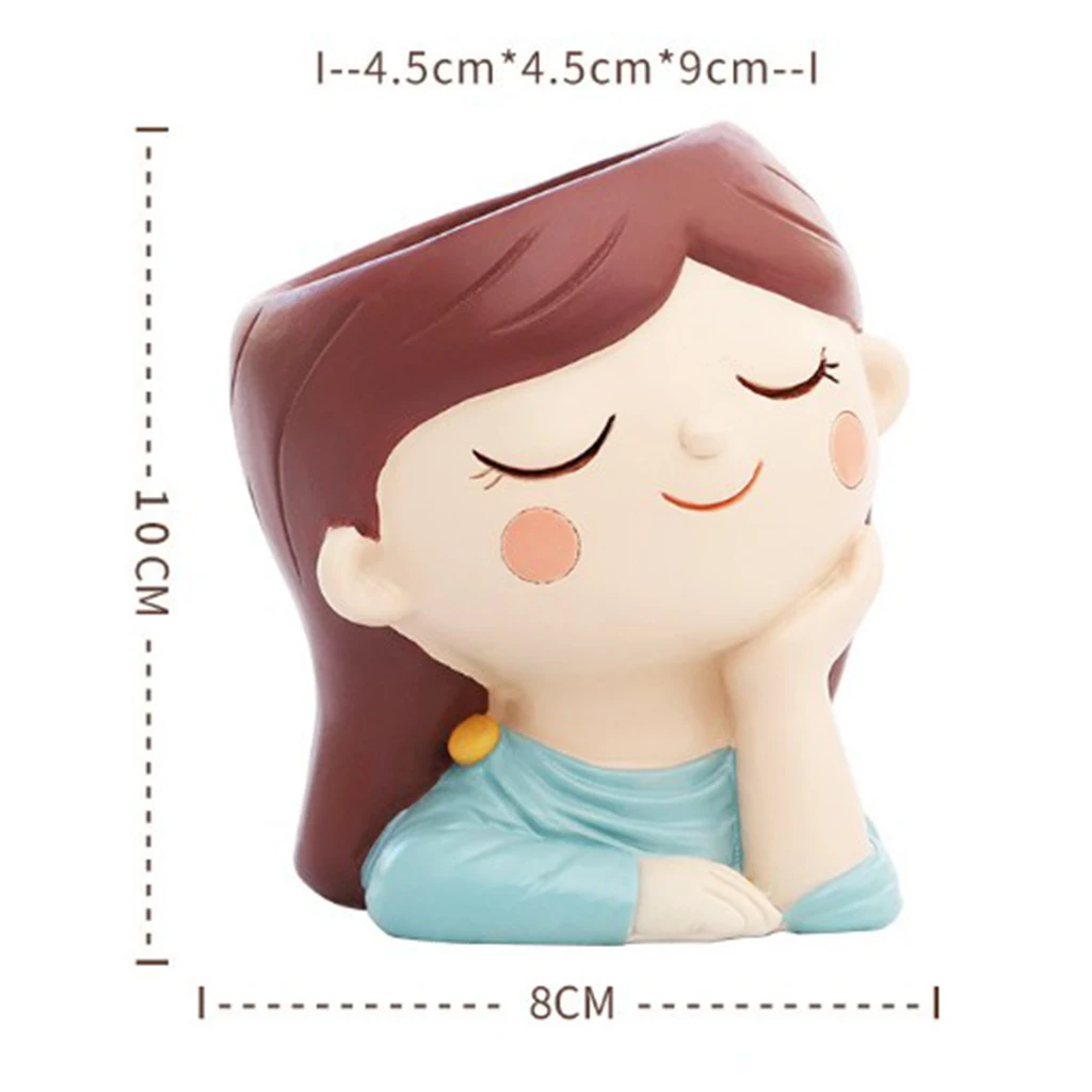 Смола милые девушки окно завода цветочного горшка маленькая сочные ящик для