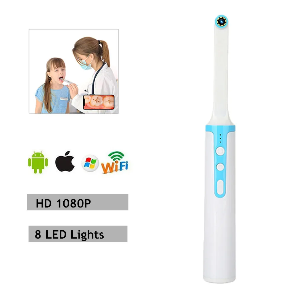 Wi Fi USB Intra Oral Dental Wireless Intraoral Camera Dentist Device 8 Светодиодный светильник в режиме реального времени для видеосъемки