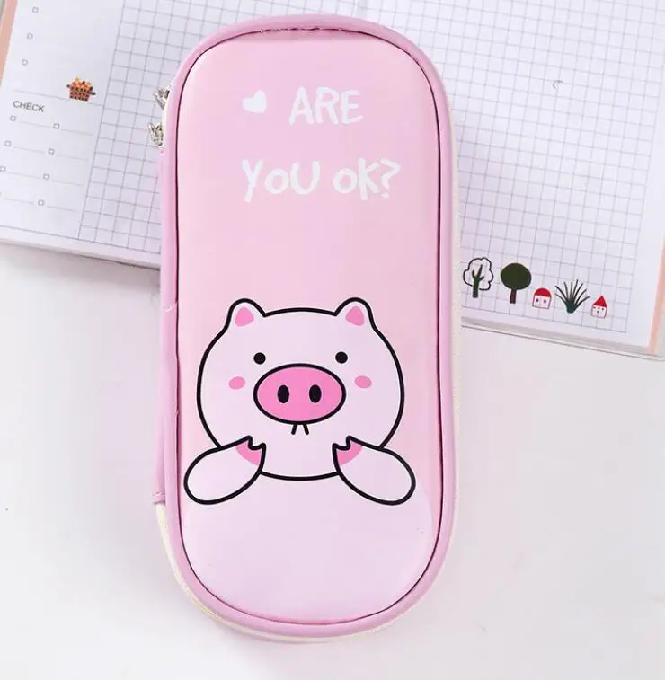 pink Милый чехол для карандашей Totoro, большая емкость, водонепроницаемый чехол для ручек, сумка для хранения, Estuche, офисные школьные принадлежности, Zakka escolar, канцелярские принадлежности - Цвет: pink