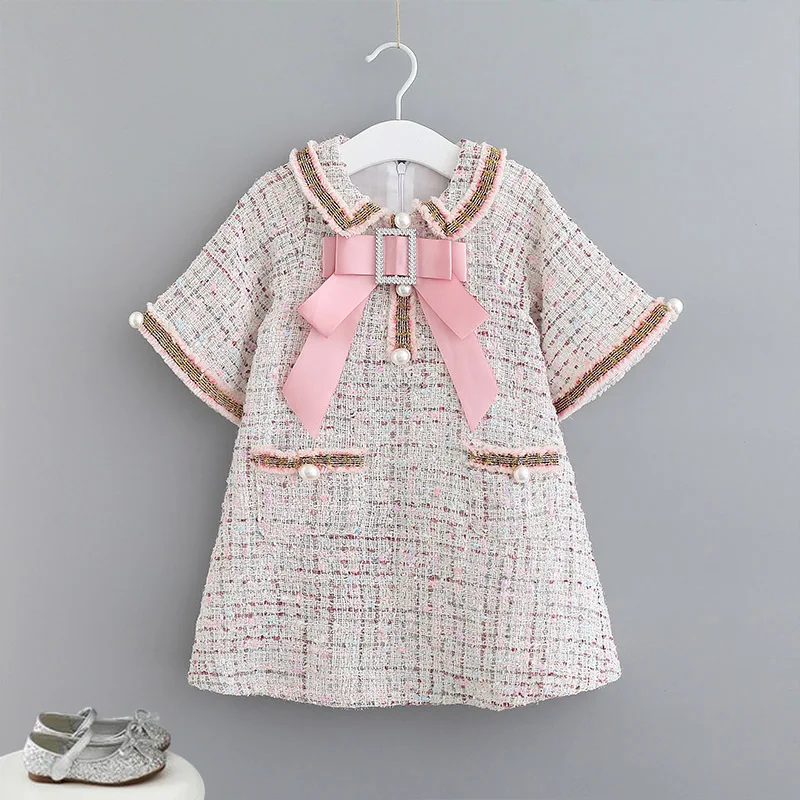 Autumn Winter Baby Girls Dress School Clothing Party Casual Wear Princess Half Sleeves Kids Dresses 1-8Y | Детская одежда и обувь