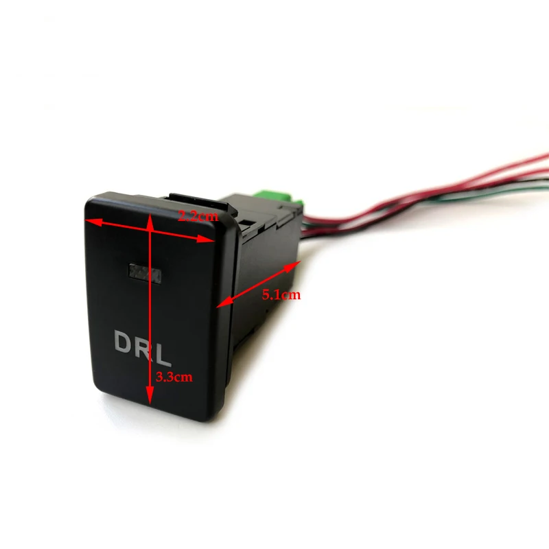 СВЕТОДИОДНЫЙ цветной автомобильный drl переключатель Дневной светильник кнопка