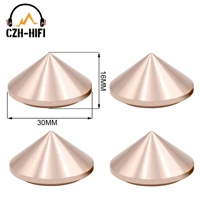 4pcs audio isolation stand base 30x16mm cnc machined solid aluminum spike feet cone for amplifier speaker dac turntable cd diy