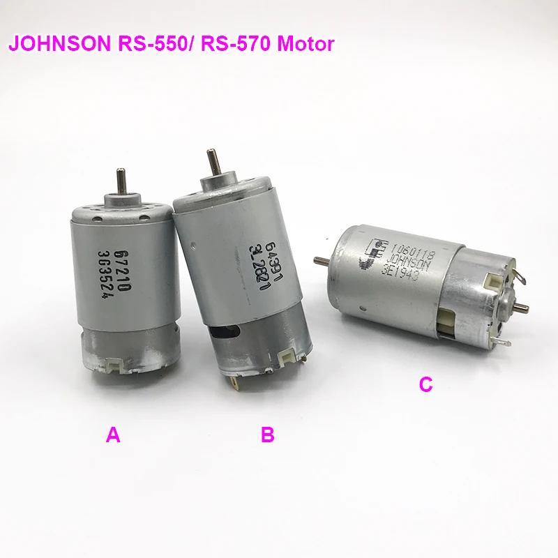 JOHNSON RS 550/ 570 Мощность мотор редуктор постоянного тока 14 4 V 19 6 24V 12200 об/мин 20000 ОБ/мин