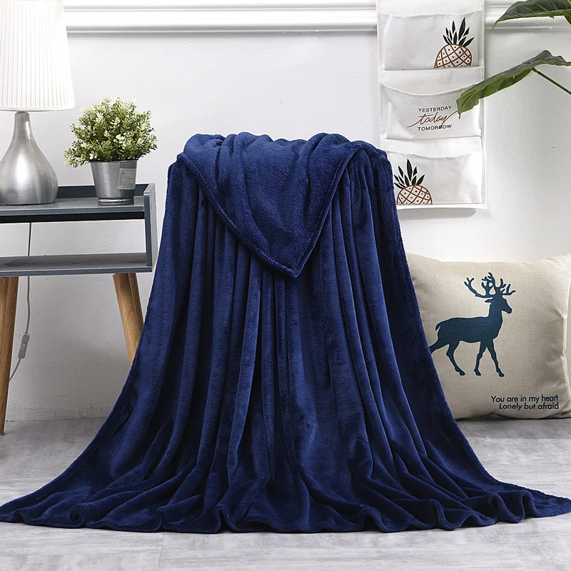 

Soft Warm Coral Fleece Blanket Winter Sheet Bedspread Sofa Throw 230Gsm 8 Size Light Thin Mechanical Wash Flannel Blankets