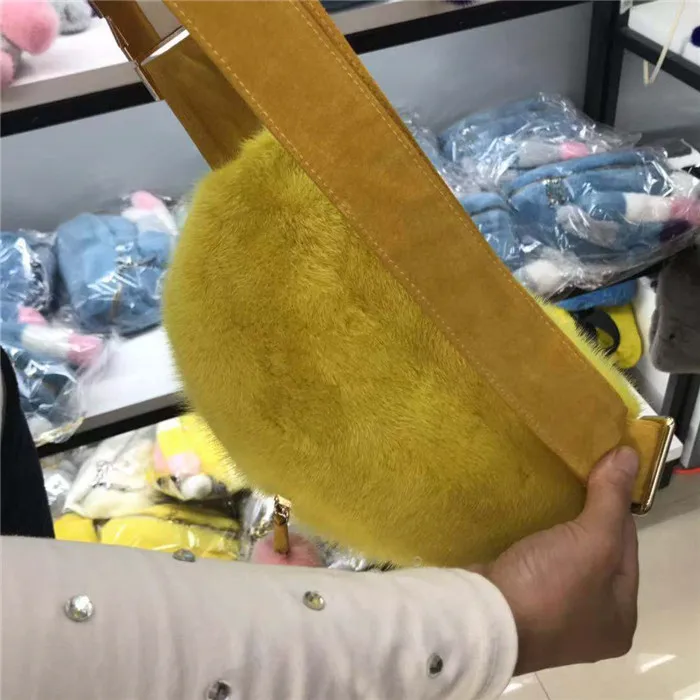 Женская сумка из натурального меха норки, забавная сумка на талию, пушистая теплая меховая женская сумка для прогулок, альпинизма, пояс для живота, высокое качество
