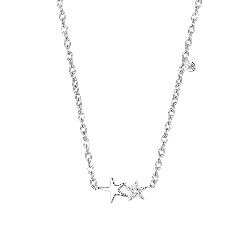 Модный женский чокер на цепочке до ключиц серебряного цвета Штабелируемая