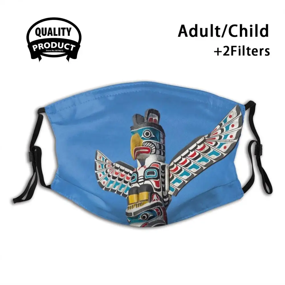 

Маска для лица Totem Pole Vancouver С Пылезащитным фильтром для мужчин, женщин, мужчин, детей, девочек и мальчиков, подростков, маски для рта, Alex lubar Totem ...