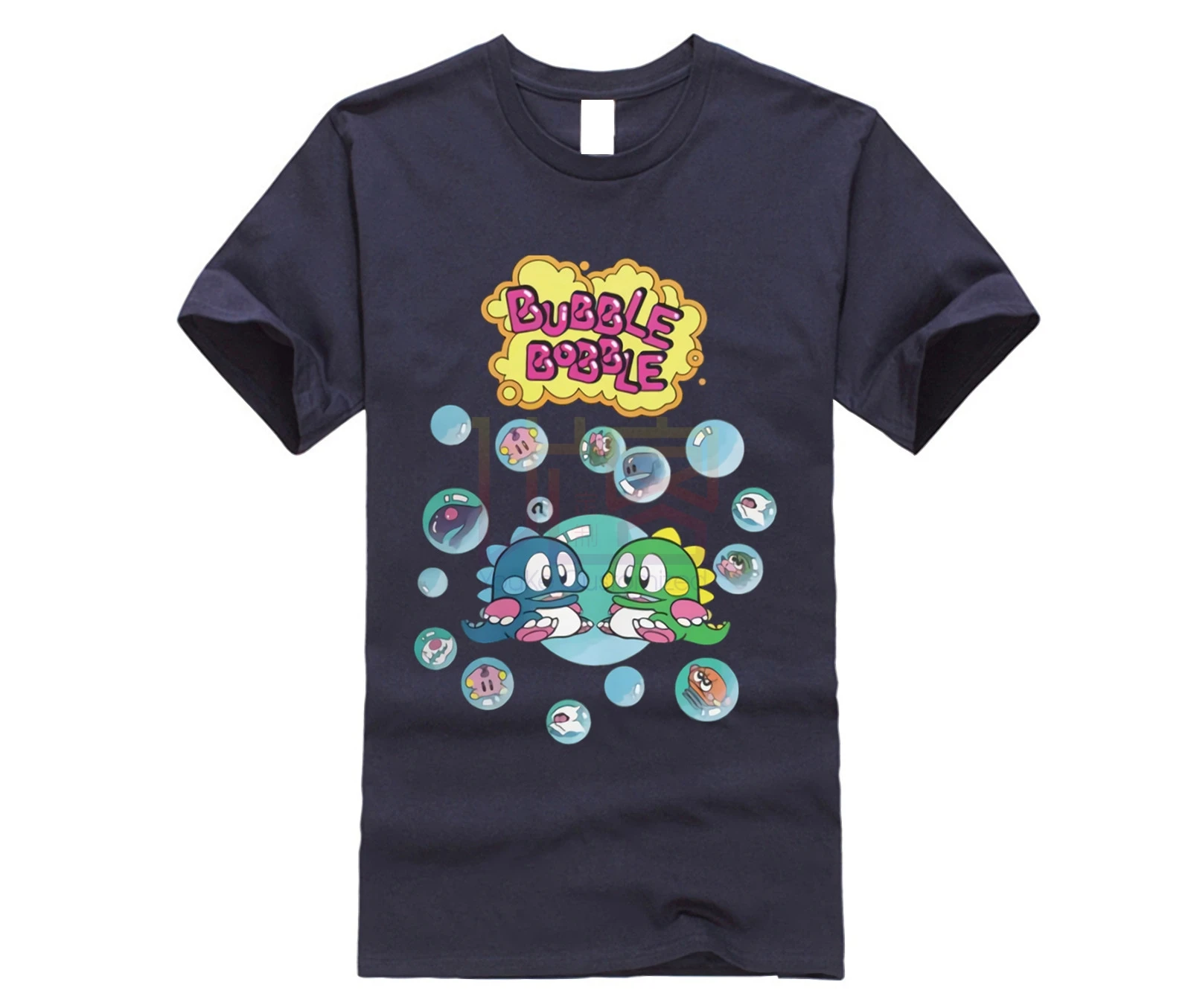 

Bubble Bobble T Shirt for Men Cotton Vintage T-Shirts Japanese Video Game Cute Kawaii Gamer Tees Short Sleeve Clothes Gift Idea