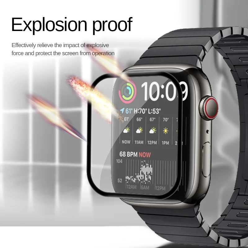 Защитное стекло с полным покрытием для Apple Watch 7 41 мм 45 1 шт. | Электроника