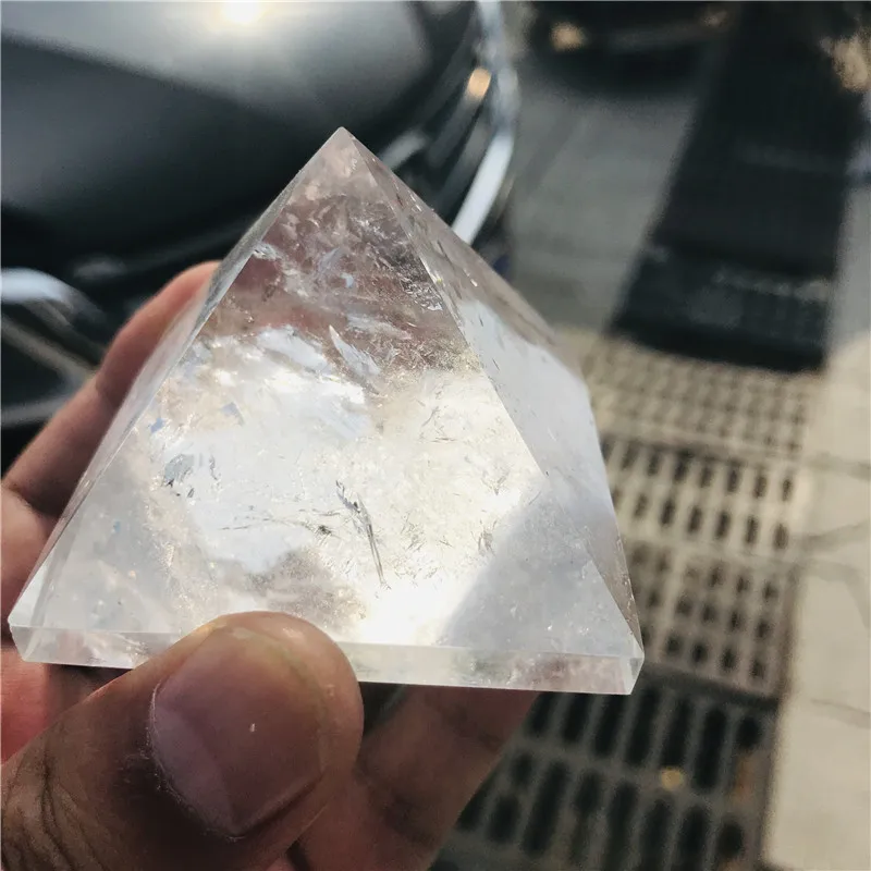 50 мм Натуральная прозрачная пирамида из кристалла кварца чистая целебная рейки