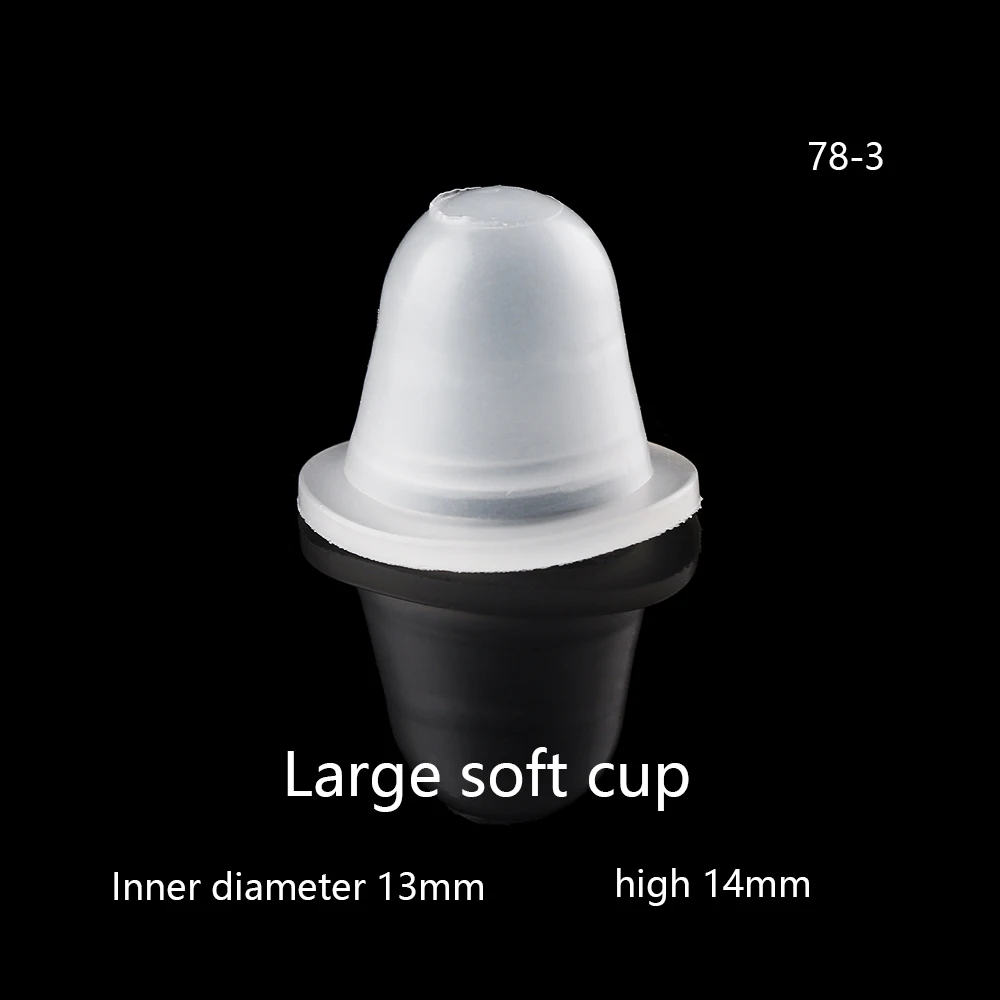 large silicone cups 100 шт профессиональные женские модные пластиковые мягкие пигментные стаканы с слайконом, колпачки, держатель для чернил для татуажа, Перманентный макияж, контейнер для пигмента бровей - Цвет: large silicone cups